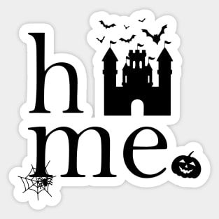 Halloween Family  Home Haunted Mansion Castle Women Men Kids Sticker